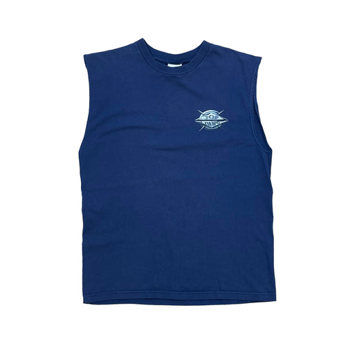 TOP DAWG LOGO ON LEFT CHEST. DARK BLUE TANK